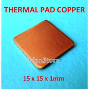 Thermal Pad Copper 15x15x1mm Tembaga Heatsink Radiator CPU GPU Dll