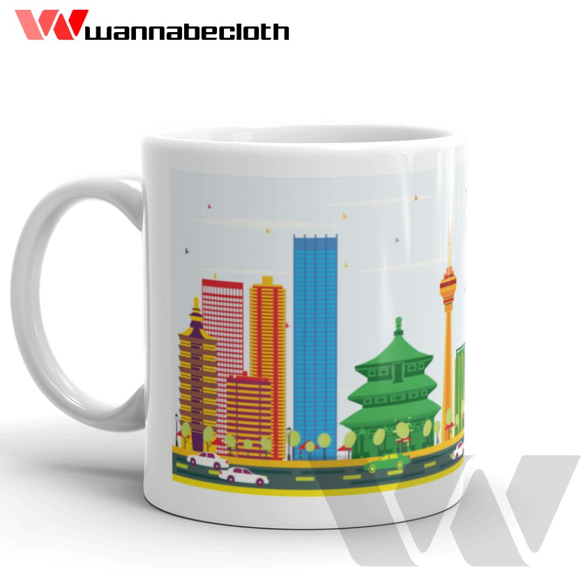 Gelas Beijing China Mug Beijing China Souvenir Beijing China Mug World City v2