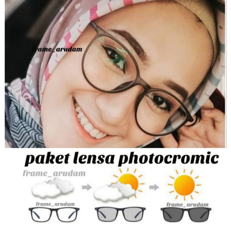 Kacamata72085 photocromic | kacamata antiradiasi | kacamata fashion | kacamata wanita