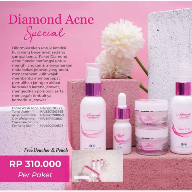 Marwah skincare paket diamond acne