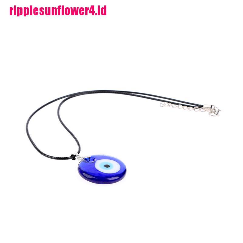 Kalung Dengan Liontin Kaca Mata Evil Warna Biru