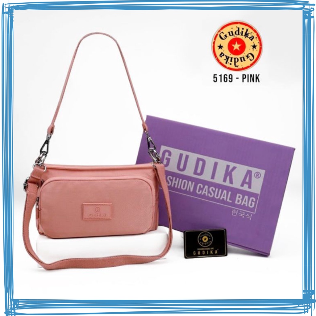 BIG SALE GUDIKA - Tas Selempang Wanita Modis Import Original 5169 - Tas Wanita Selempang Bahu Kekinian Terbaru Bahan Nylon Waterproof Anti Air - slingbag - tas mini - bag - cewek - fashion - branded - santai - tas - slempang - termurah - ori - wanita