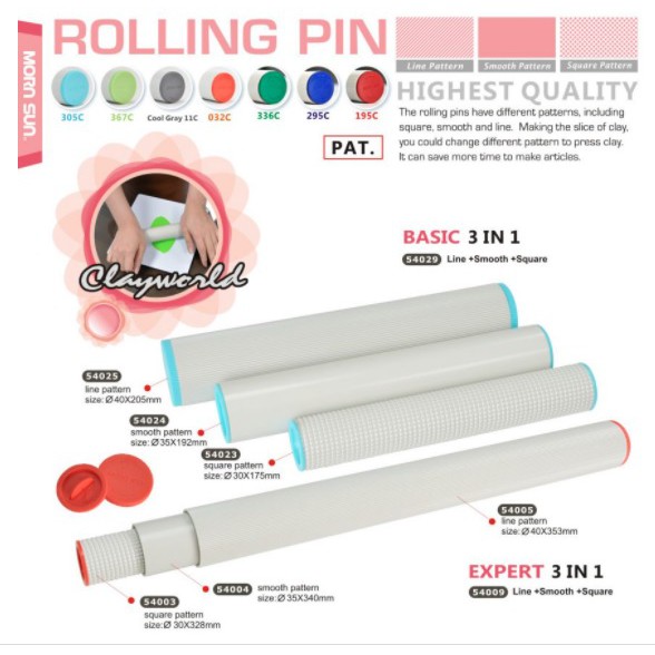 

Morn Sun Rolling Pin Square Pattern