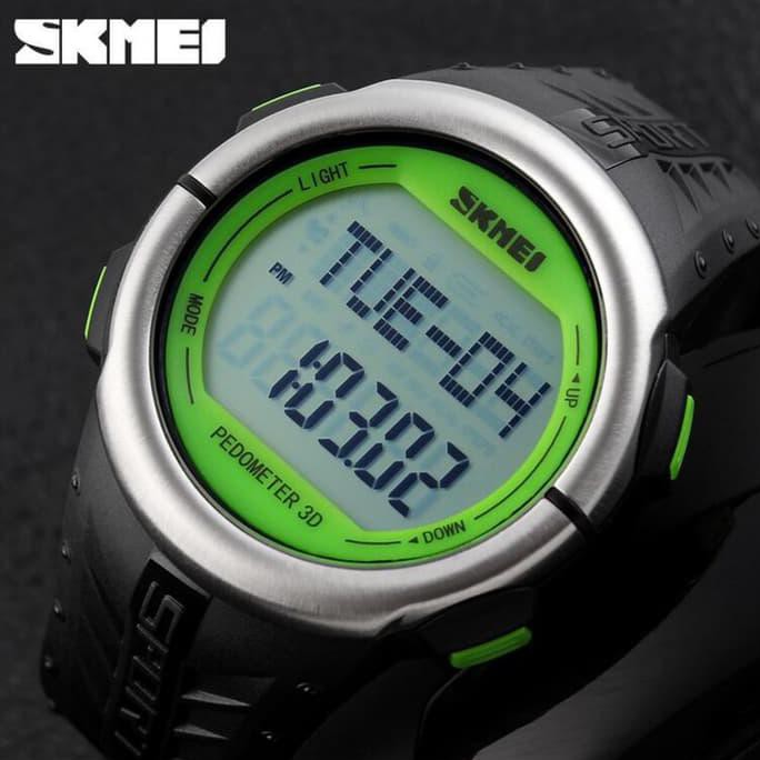PROMO SKMEI ORIGINAL PENGUKUR DETAK JANTUNG DAN KALORI JAM TANGAN SPORTY LED - HIJAU MUDA