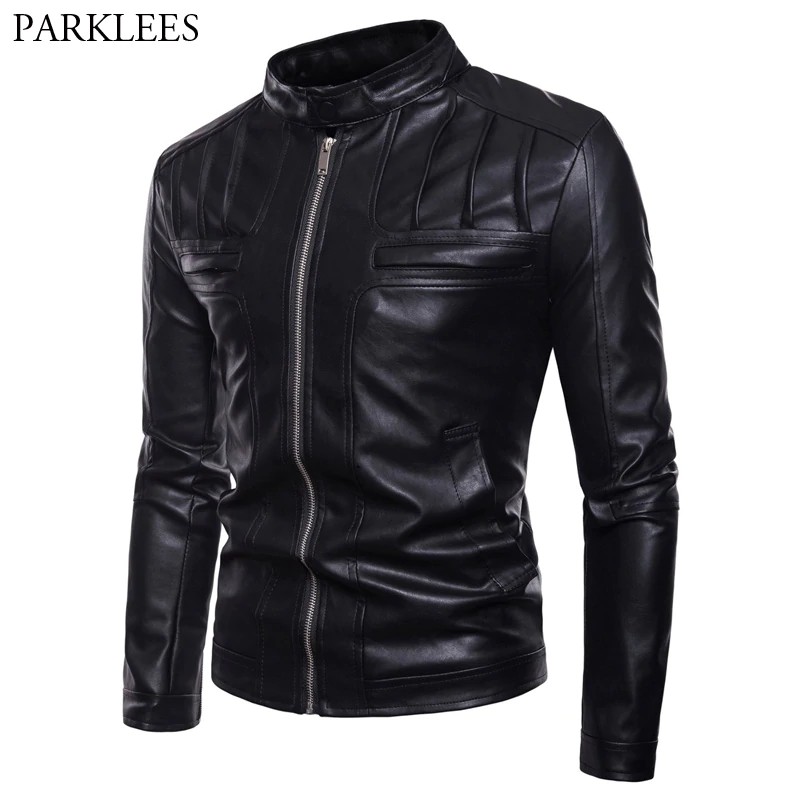 biker leather jacket men's