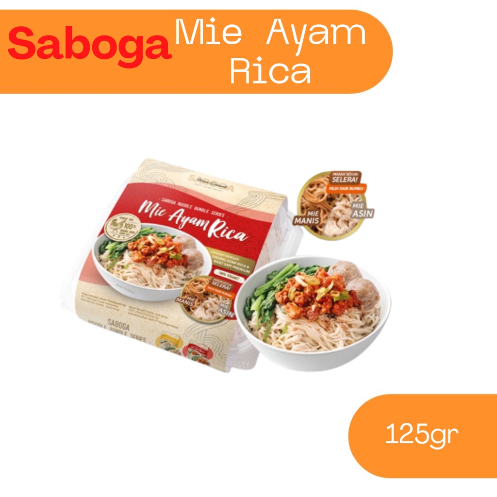 

Saboga Mie Ayam Rica (ManisAsin + 2 Baso Super) 125gr