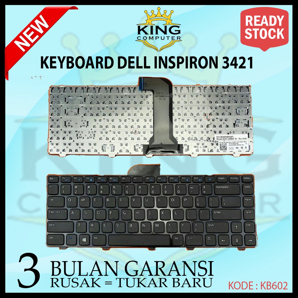 Keyboard Laptop DELL Inspiron 14 3421 14R 5421 Vostro 2421 black