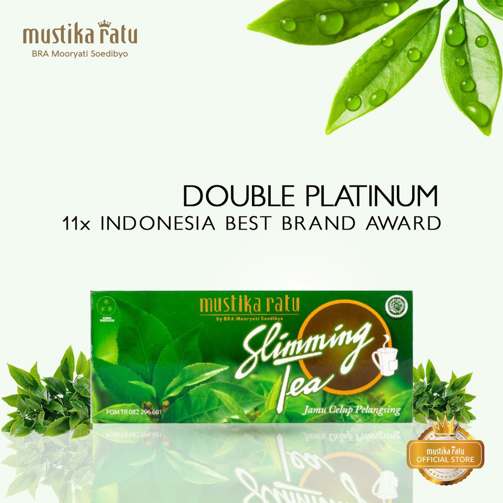 Mustika Ratu Minuman Herbal Slimming Tea Isi 30 Bag Anti Oksidan dan Meningkatkan Kekebalan Tubuh
