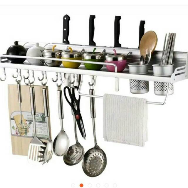 Rak Dinding Dapur Almunium Kitchen Stuff Rack