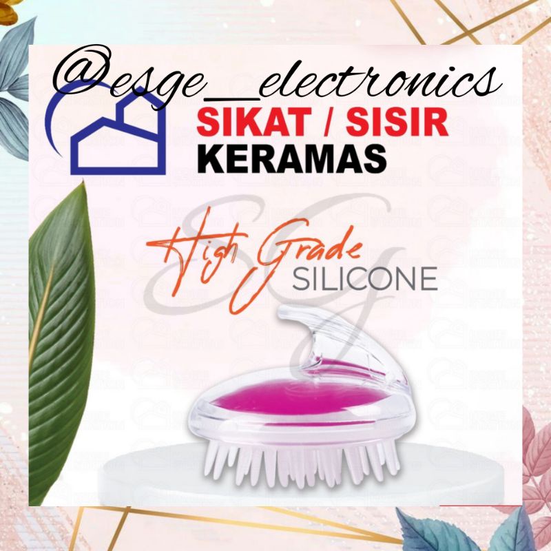 SISIR RAMBUT SISIR KERAMAS ANTI KETOMBE SISIR SILIKON SIKAT RAMBUT SIKAT KERAMAS SIKAT SILIKON