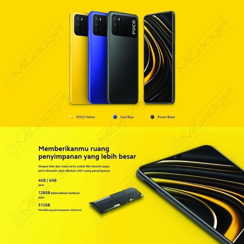 XIAOMI POCO M3 4GB/64GB GARANSI RESMI TAM-7