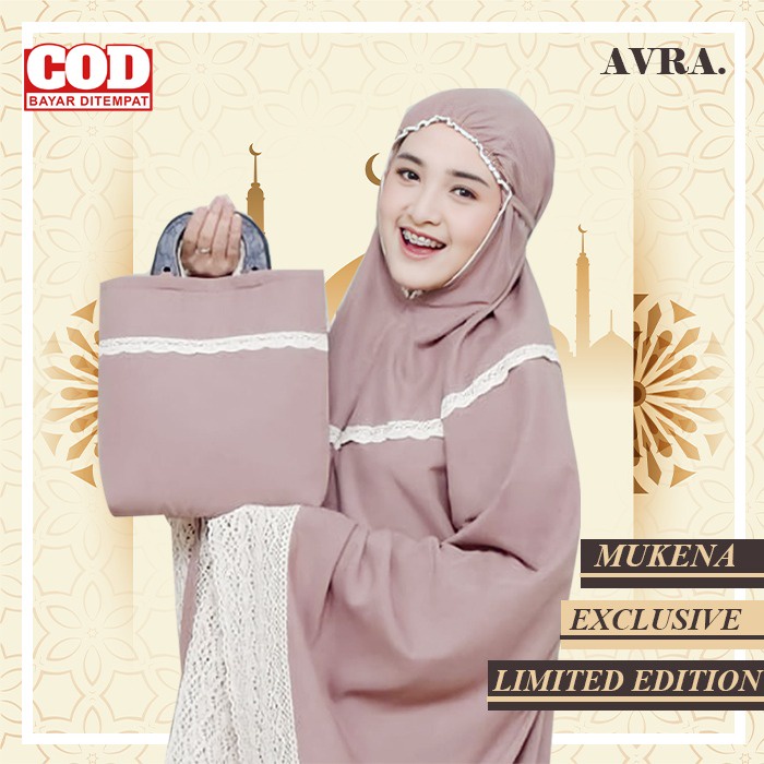 Mukena Dewasa Jumbo Mukenah 2in1 Renda Bahan Rayon Katun Adem Lembut Premium Berkualitas