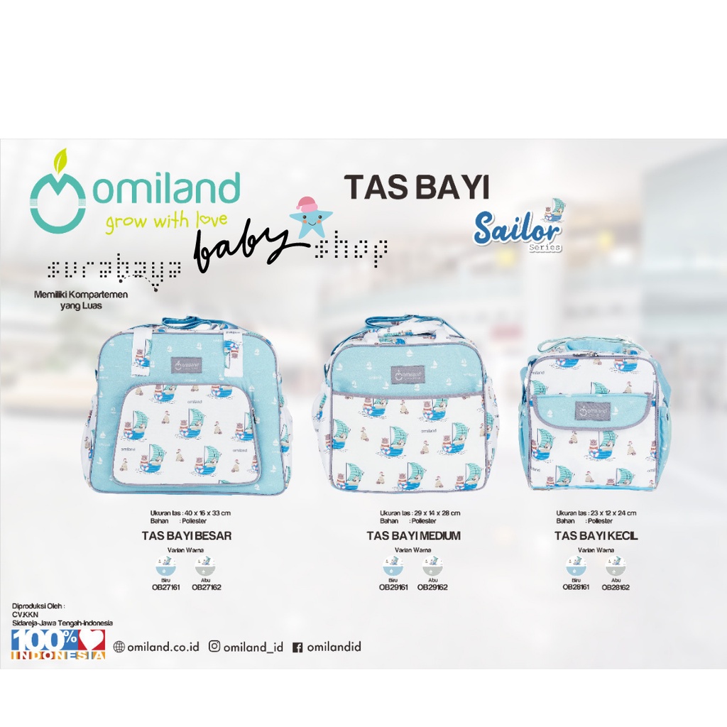 OMILAND TAS BAYI KECIL SAILOR SERIES OB281612