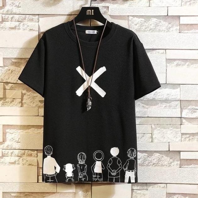 ➥ KAOS DISTRO ANIME ONE PIECE NAKAMA / KAOS DISTRO PRIA / TSHIRT ANIME - Kuning ✷