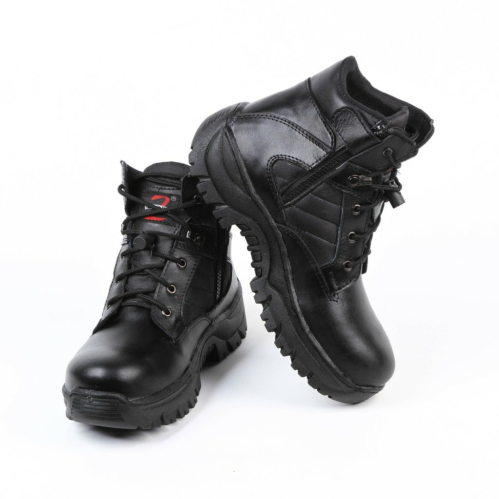 Zeintin - Sepatu PDH/PDL Safety Boots Pria Bahan Kulit Sapi Asli Sepatu Boots Ujung Besi Original Zeintin SD