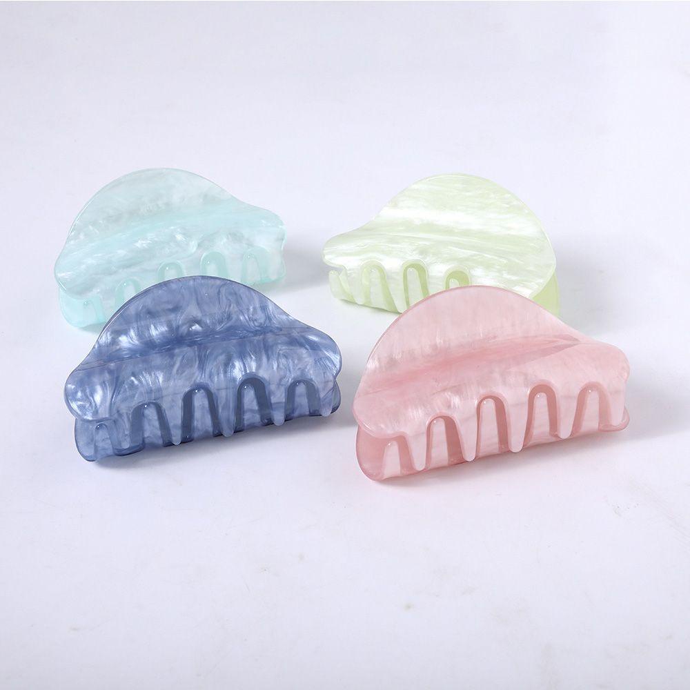 Agustina Claw Clip Baru Aksesoris Rambut Wanita Marmer Bertekstur Acrylic Vintage Barrette