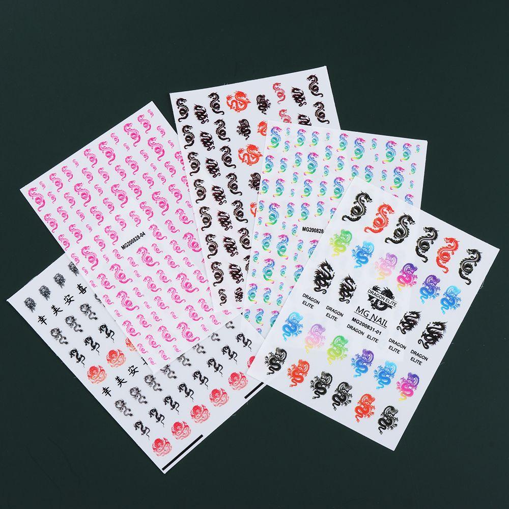 Solighter 3D Nail Art Sticker DIY Dekorasi Nail Art Manicure Decor Bunga Kupu-Kupu Stiker