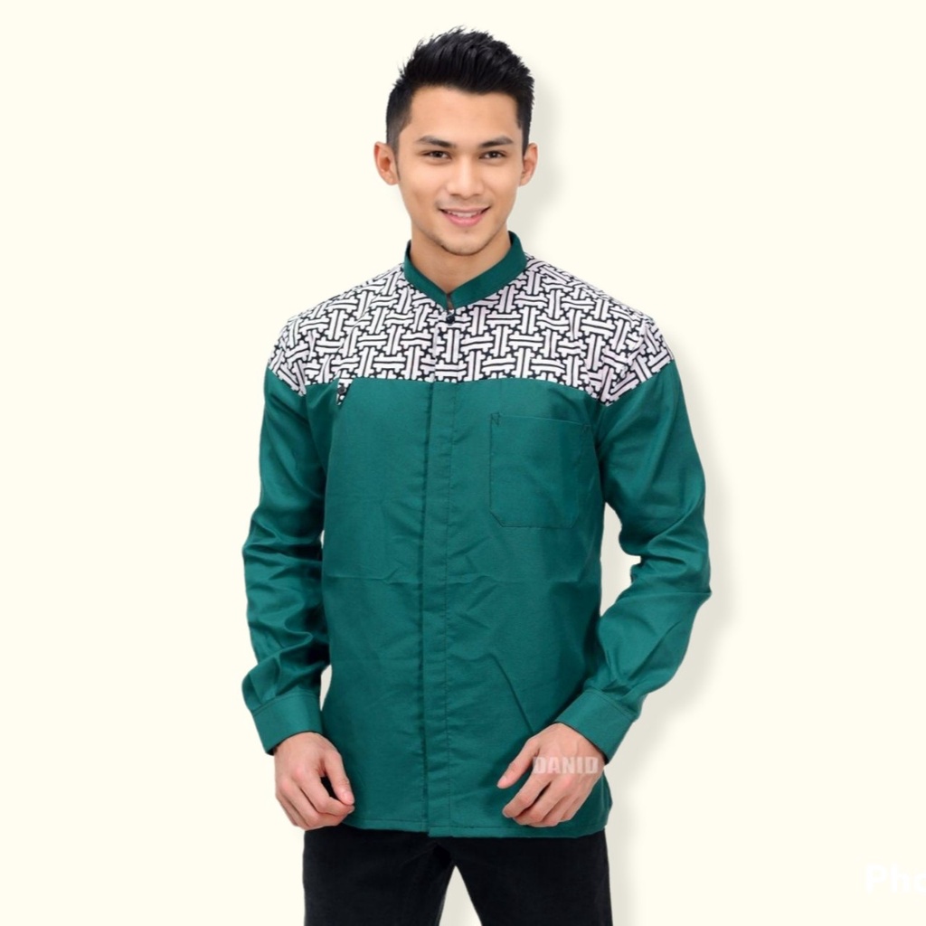 BAJU KOKO PRIA MODERN KEKINIAN BEST SELLER BAJU KOKO DEWASA BUSANA MUSLIM PRIA MASA KINI