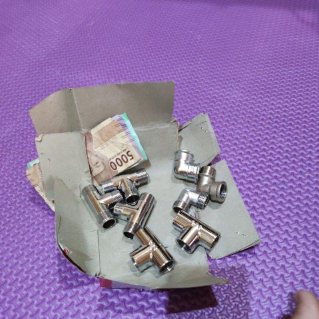 Tee Shower Tipe 931 Dl X Dl- Sok Tee Nekel - Sock Tee Kran - Sambungan Keran - Sambungan Kran - Peny