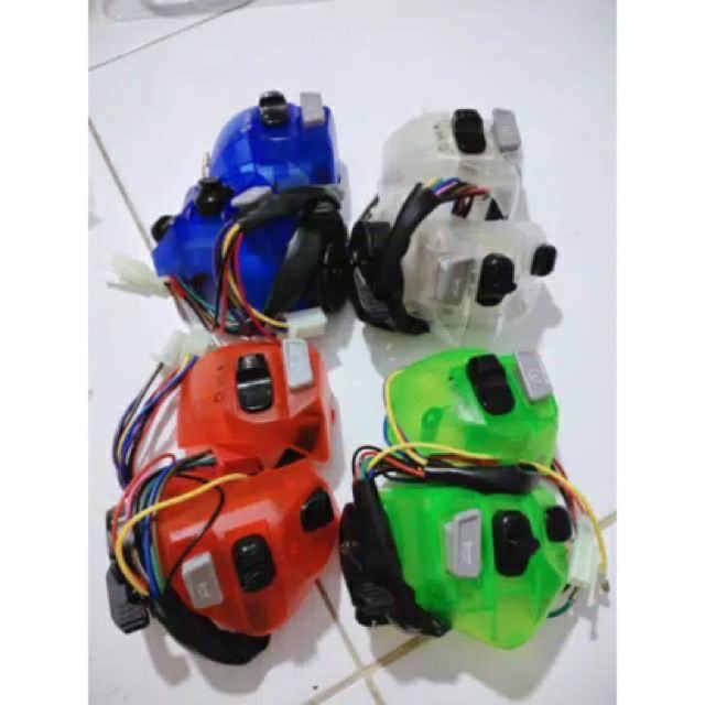 SAKLAR SET KIRI KANAN TRANSPARAN NYALA LED YAMAHA MATIC MIO J MIO GT MIO SOUL JUPITER MX