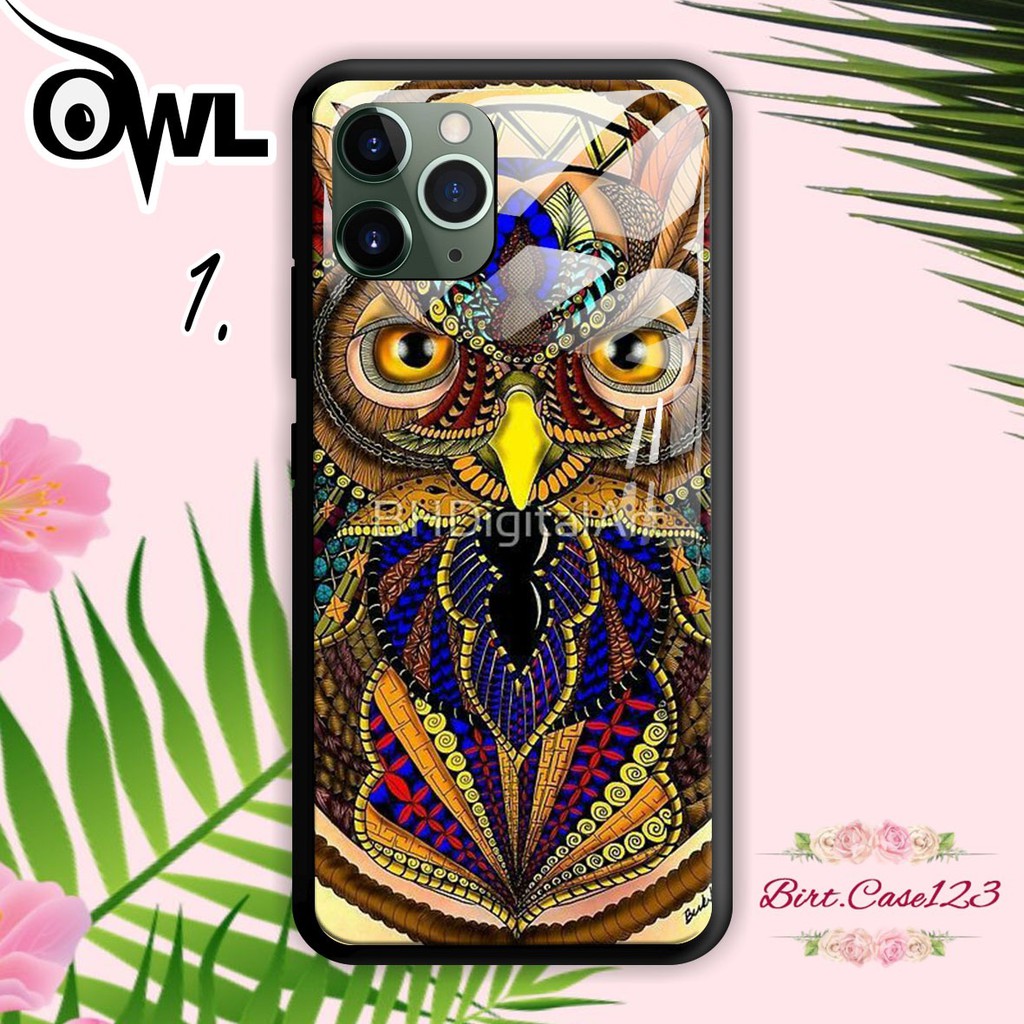 Softcase Back Case Glass Kaca OWL Samsung A02S A12 A11 M11 A20 A30 A50 A50S A30S BC3729