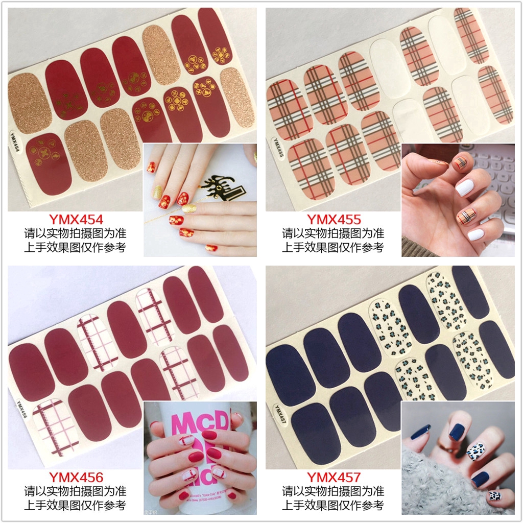 Ymx440-457 Stiker Kuku 3D Bahan Akrilik untuk Nail Art