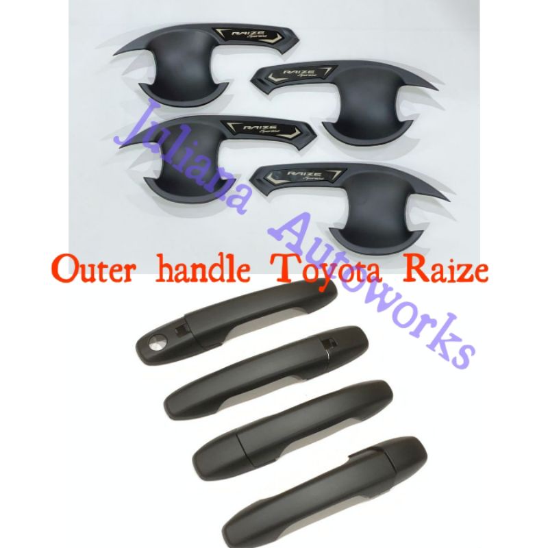 Paket Outer handle Daihatsu Rocky Toyota Raize hitam doff