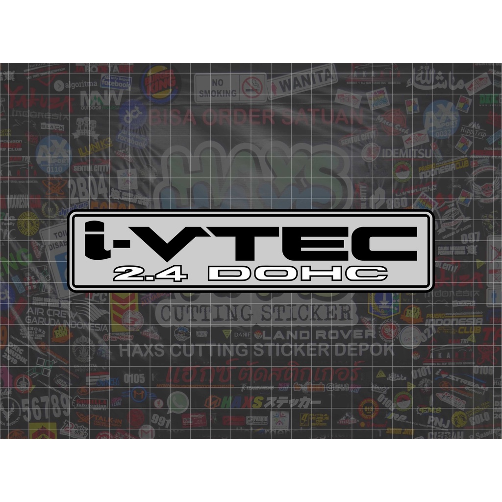 Cutting Sticker Ivtec 24 Dohc Ukuran 22 Cm Untuk Cover Mesin