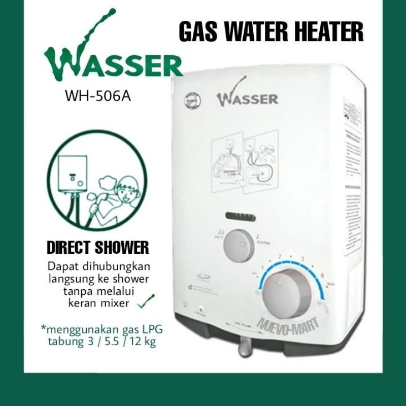 WASSER Water Heater GAS LPG WH-506A / WH 506A / WH 506 A Pemanas Air