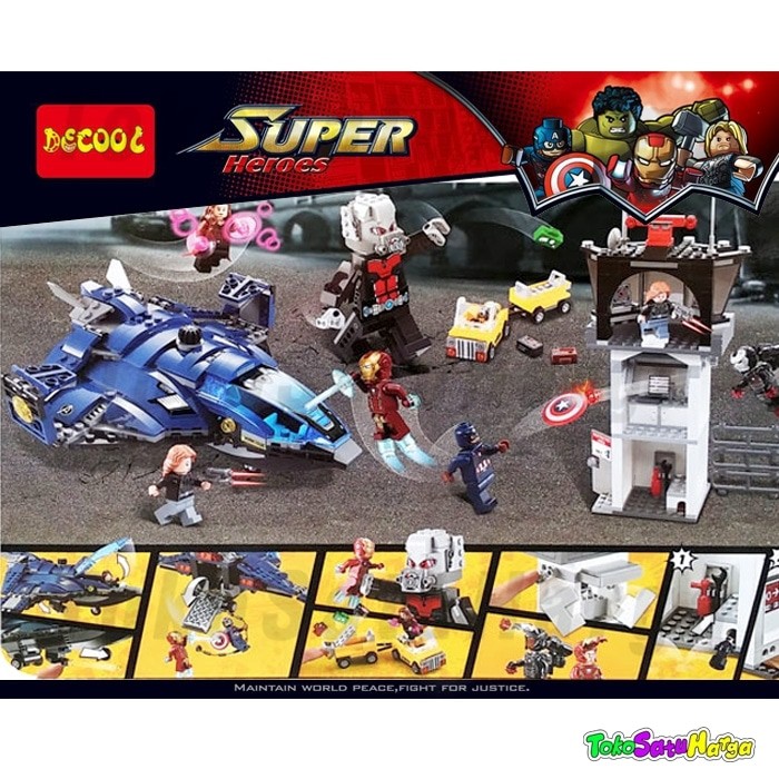 Brick Decool 7123 Civil War - Super Hero Airport Battle Ant Man