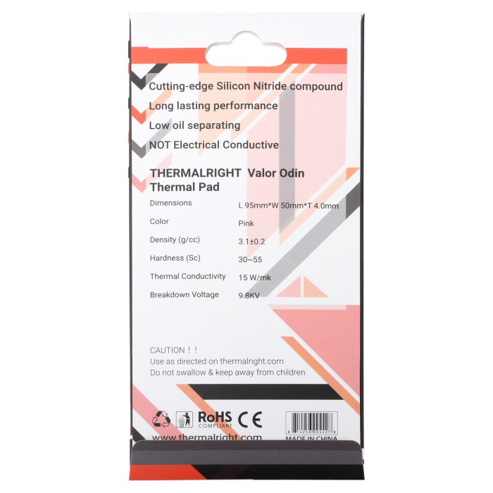 THERMALRIGHT VALOR ODIN Thermal Pad 95x50x4.0mm