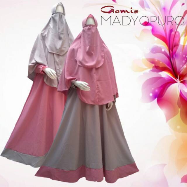 Gamis satu set harga grosir barang baru bahan wolfis ld 120 pb 140 uk XL besar