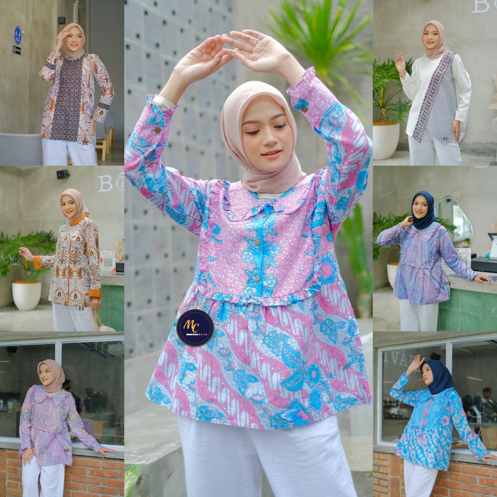 MCbatik Atasan Batik | Atasan Batik Kantor Blouse Batik Soft Terbaru Tampil Elegan