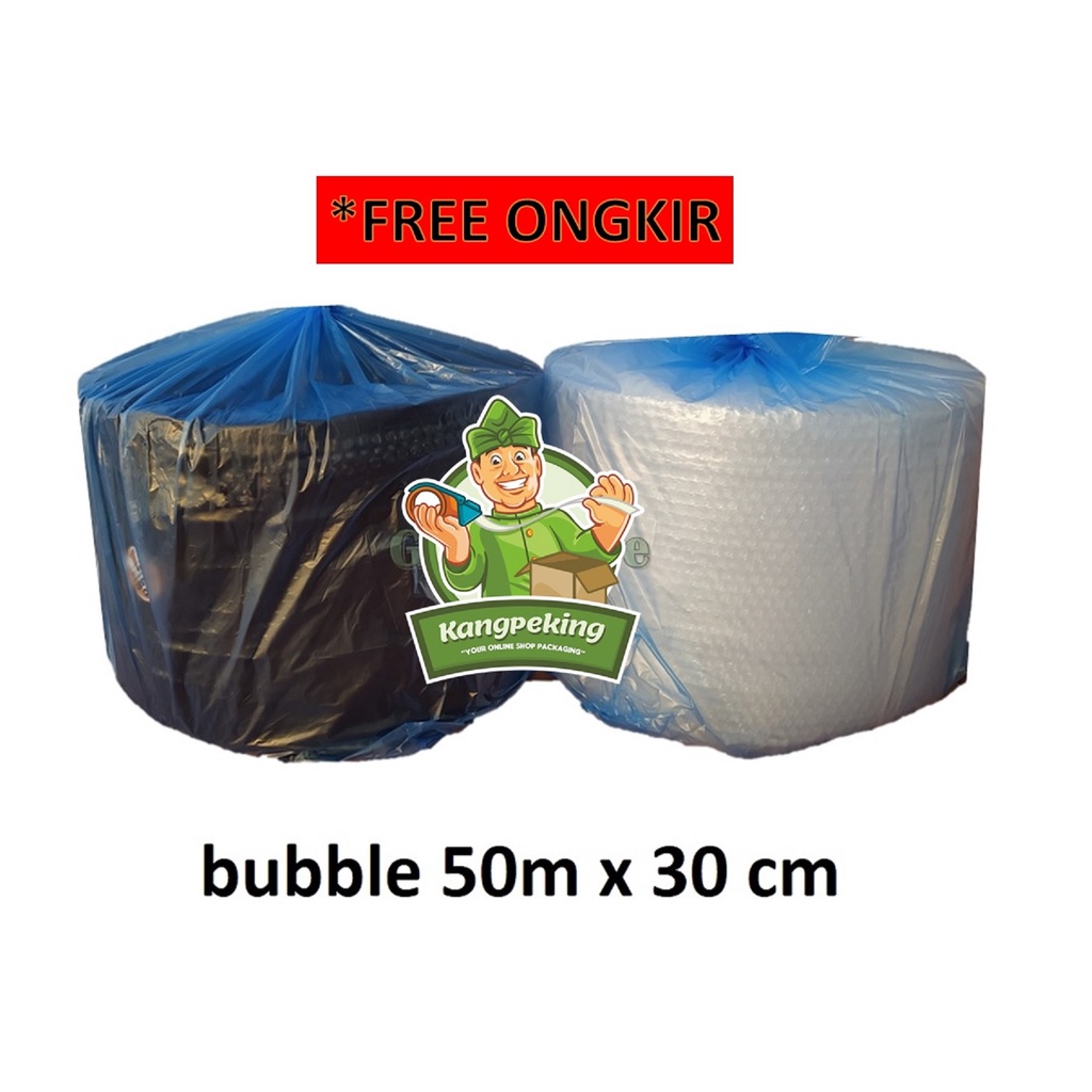 

FREE ONGKIR Bubble wrap 50 m x 30 cm murah bagus / plastik bubble murah tebal bagus