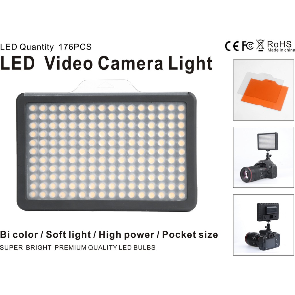 Lighting Studio LED-176C LED Video Product Photography FREE Tripod