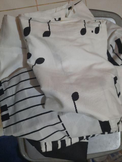 Sprei Motif Piano Motif Musik Katun Lokal Uk King Queen & Single