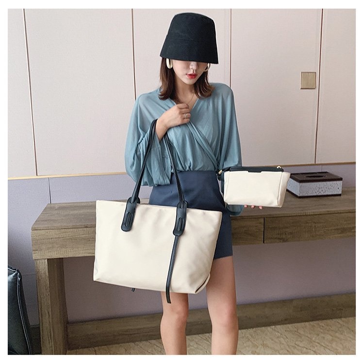 BJ31703 (2IN1) - BLACK/GRAY/KHAKI/WHITE - TAS BAHU SHOULDERBAG DOMPET IMPORT TAS WANITA FASHION IMPORT MODIS ELEGAN TERMURAH TERLARIS TERBARU BAGSTORE JAKARTA TAS BATAM LT1703