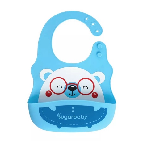 Sugar Baby Silicone Bib PREMIUM - Celemek Bayi