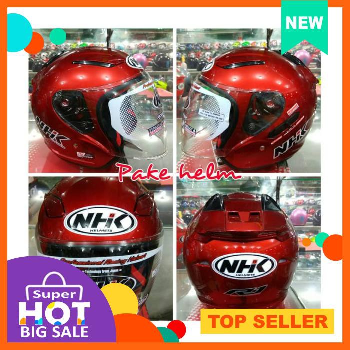 Helm Nhk R1 Nhk R 1 Double Visor Royal Red