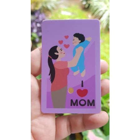 Hari Ibu Series I Love U Mom Dad Series Emas 24 K 0.025 - 0.1 gram Emasin minigold