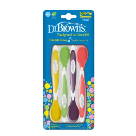 DR.BROWNS SOFT TIP SPOON 4PACK TF009-P3 / SENDOK MAKAN BAYI