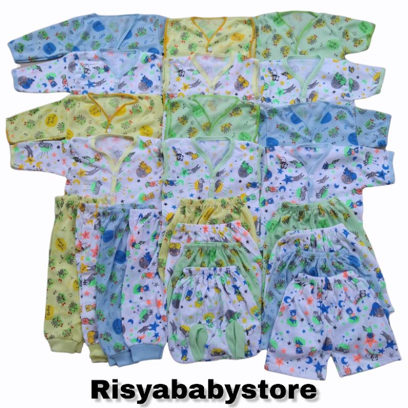 Perlengkapan bayi lahir lengkap /Paket 1 lusin BAJU BAYI SNI/ paket perlengkapan bayi 40 pcs / Grosir baju bayi newborn/ singlet bayi / waslap bayi /gurita bayi/ Baju newborn/ popok bayi-1