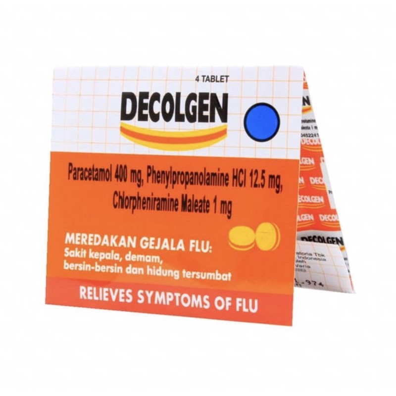 Decolgen strip 4 tablet ( obat pilek, kepala pusing &amp; hidung tersumbat )