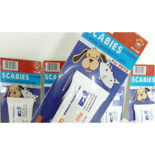 SCABIES CREAM Salep Obat Sakit Kulit Kutu Jamur Kucing Anjing 15gr