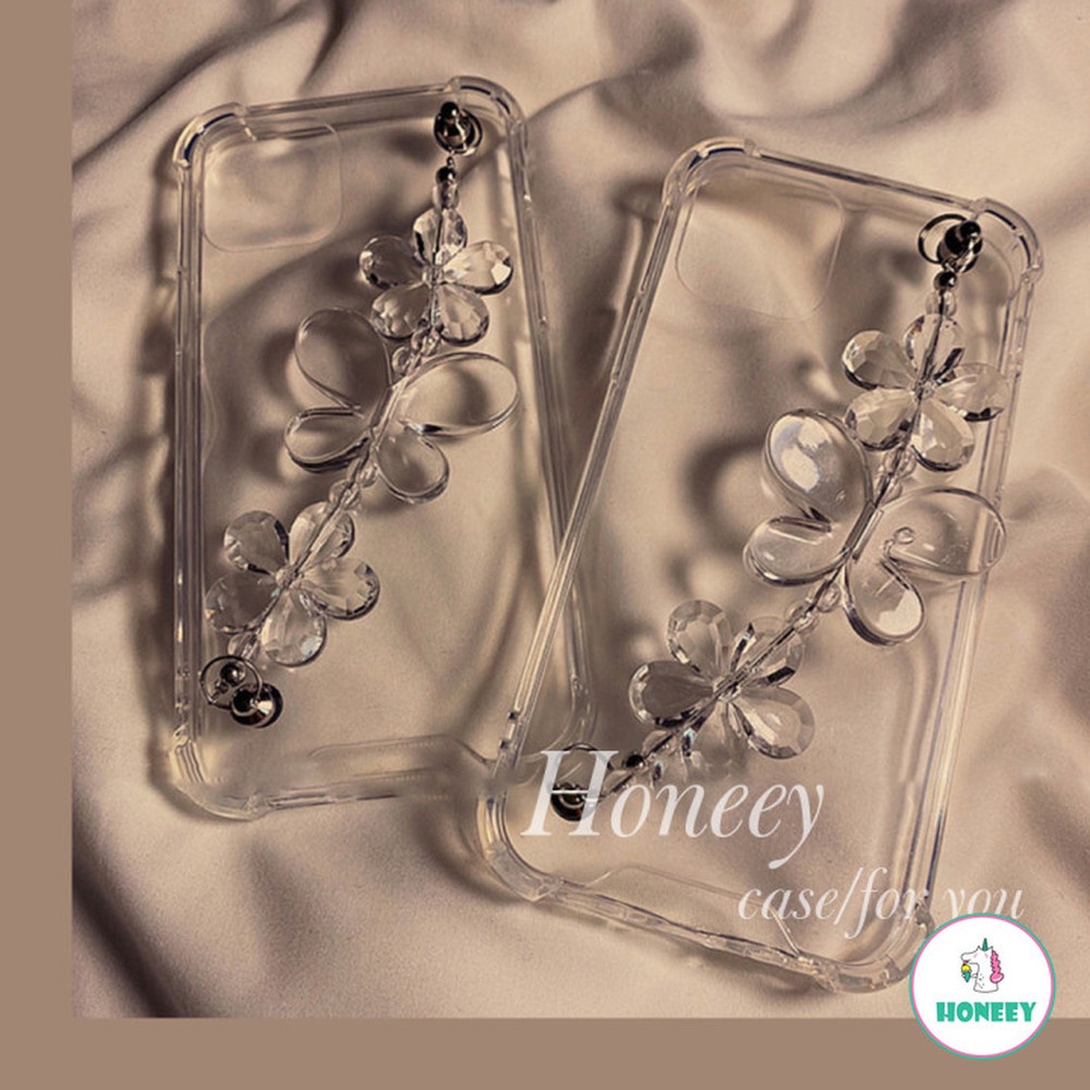 Soft Case TPU Motif Kupu-Kupu Retro Kristal Anti Slip Shockproof Untuk iPhone 13 12 11 Pro Max 7 Plus