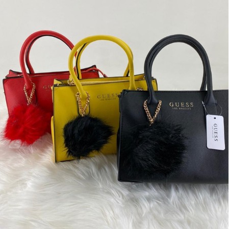 NEW GUESS TOP HANDLE WITH POMPOM L503/TAS WANITA ORIGINAL/ TAS BRANDED MURAH/ TAS PROMO