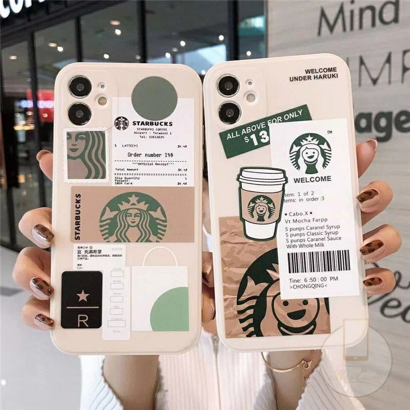 XIAOMI REDMI 9A / 9C - CASE SILIKON SQUARE MOTIF STARBUCKS PREMIUM
