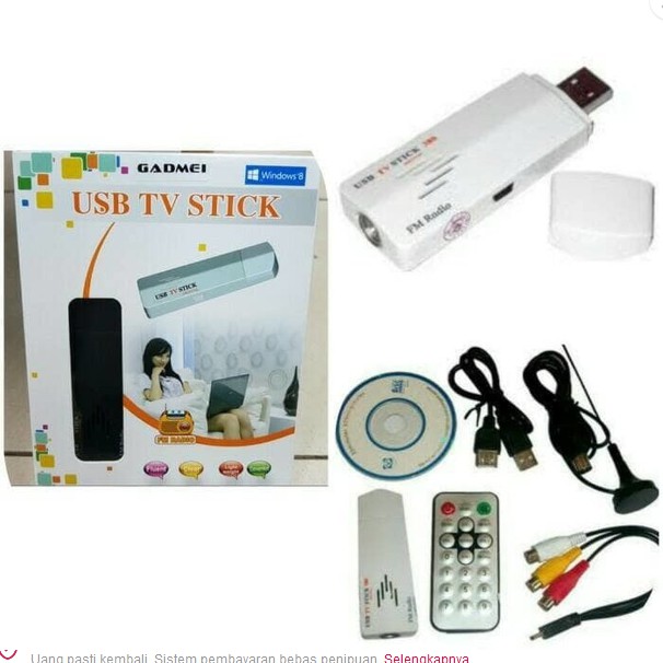 TV TUNER USB STICK GADMEI TV TUNNER LAPTOP CPU KOMPUTER DESKTOP