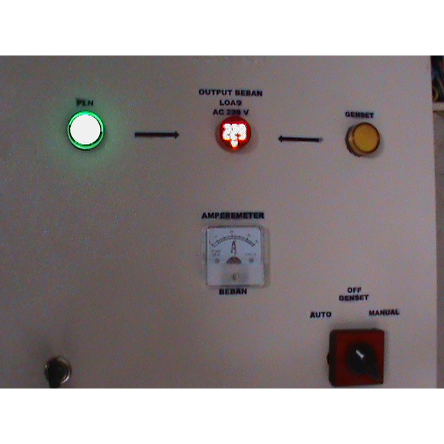 panel ats amf kapasitas daya 10rb watt utk pln ke genset sebaliknya