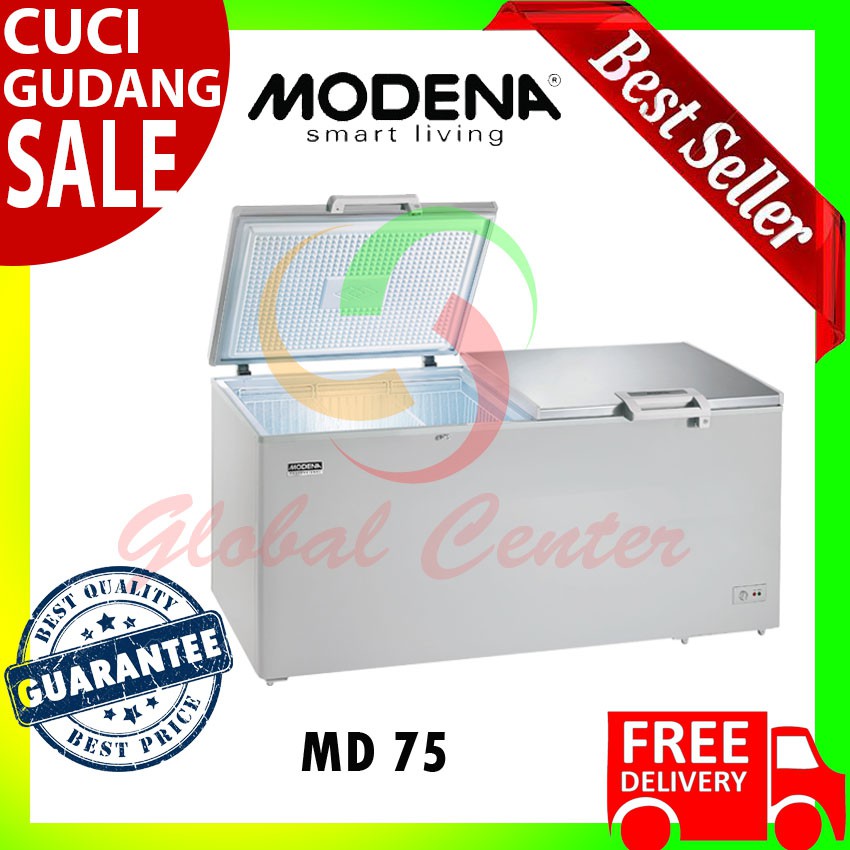 Md 75 Chest Freezer Modena 750 Liter Original Garansi Resmi